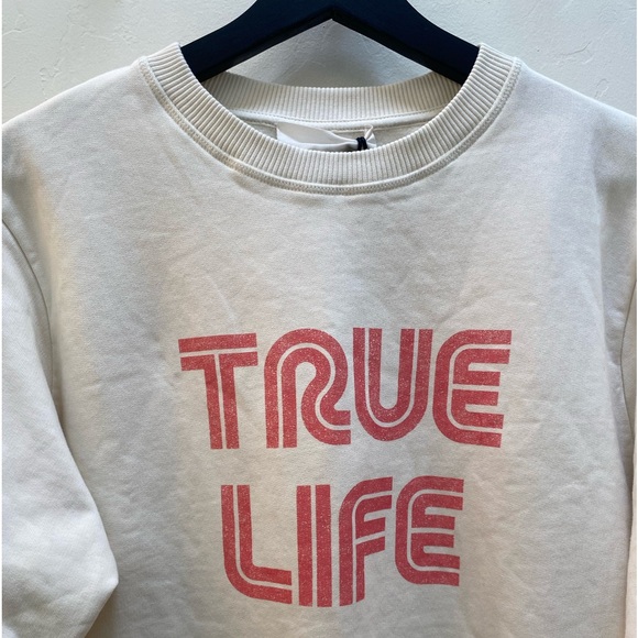 NWT/ba&sh Cream & Red True Life Sweatshirt Size M - Picture 4 of 10